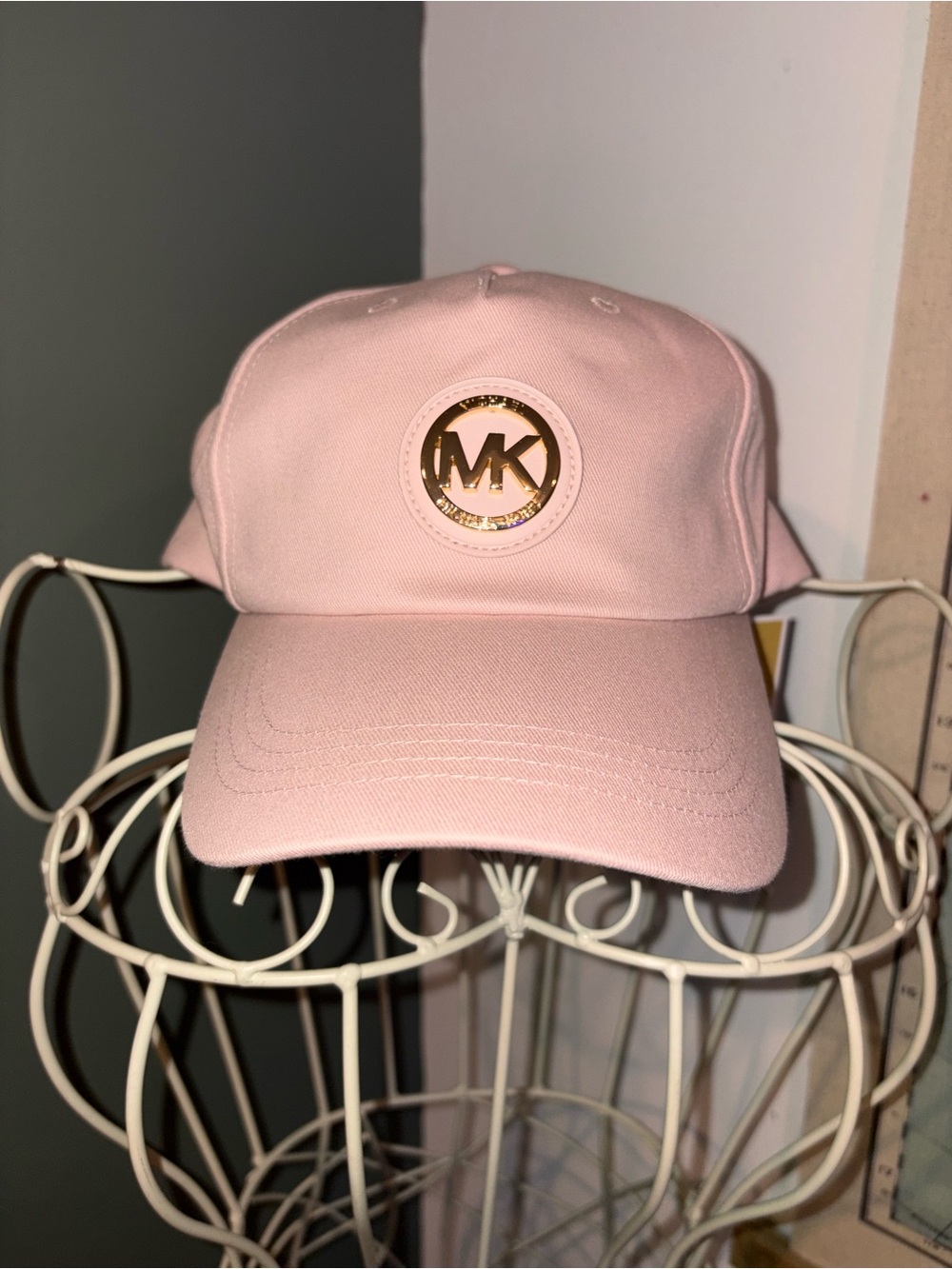 Michael Kors soft pink baseball cap NWT